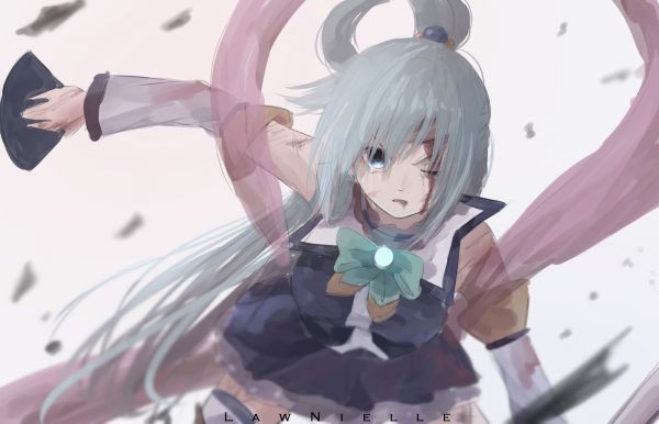 Kono Subarashii Sekai ni Shukufuku wo,Aqua KonoSuba,animemeisjes,bloed,tranen