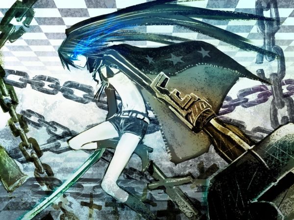 anime,Black Rock Shooter,kahleet,sarjakuvat,Kuroi Mato,kuvakaappaus