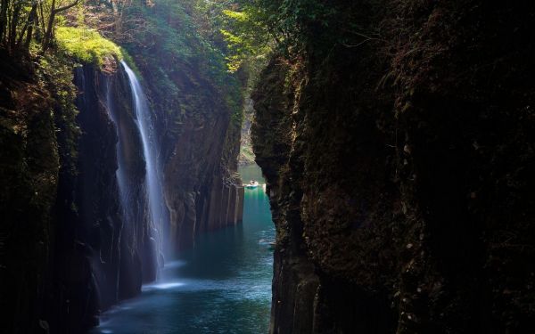 природа,Размышления,водопад,воды,Река,Осень