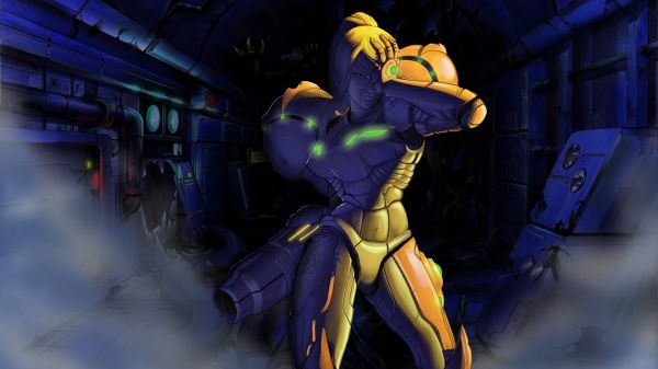 video game characters,screenshot,anime,Metroid,Samus Aran,darkness