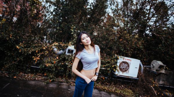 Asia,jeans,perut,Crop Top