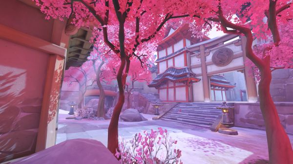 червен,Overwatch,Hanamura Overwatch,Коледа,розов,пролет