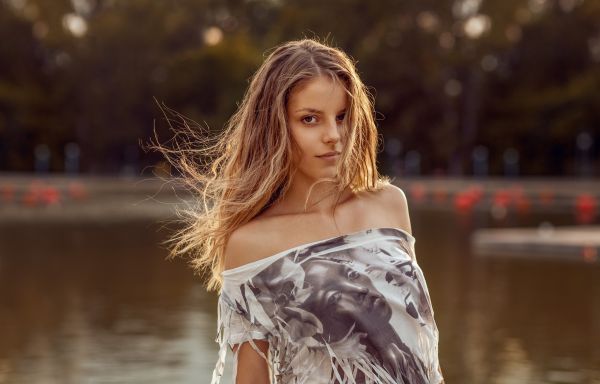 face, women outdoors, women, portrait, model, long hair