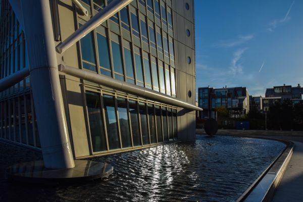 città, paesaggio urbano, architettura, riflessione, cielo, acqua