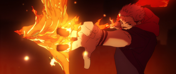 Sukuna,Jujutsu Kaisen,fire,archer,Yuji Itadori,arrows