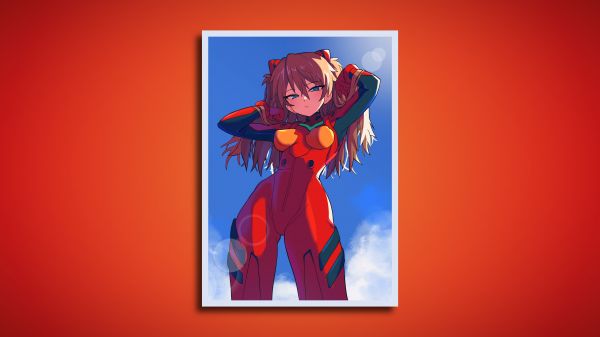 Asuka Langley Soryu,linssiheijastus,body,plugsuit,punapää,Neon Genesis Evangelion