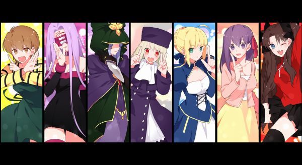 Fate, Fate Stay Night, anime tytöt, Matou Sakura, Caster Fate Stay Night, Fujimura Taiga