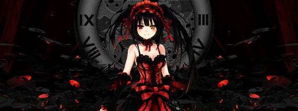 Tokisaki Kurumi,Data Live,fete anime,heterocromie