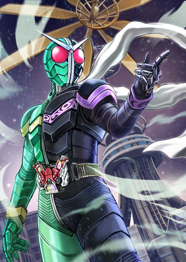 anime,tokusatsu,Kamen Rider W Character,Kamen Rider W Double,kamen rider,solo