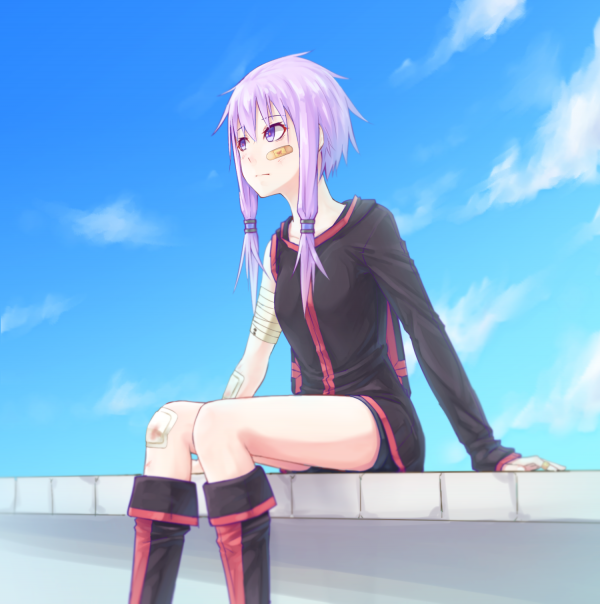 anime,anime girls,Yuzuki Yukari,capelli lunghi,Voiceroid,gambe