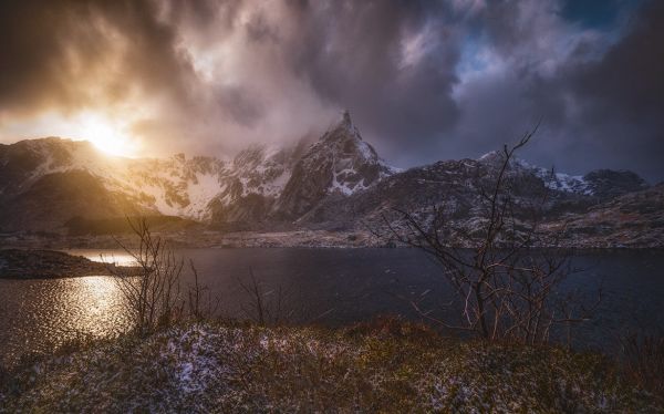 luce del sole,paesaggio,tramonto,notte,natura,montagne