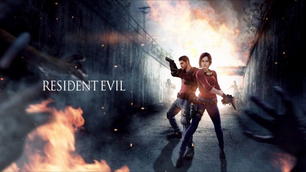 Resident Evil,Chris Redfield,Claire Redfield,screenshot,háttérképként,különleges hatások