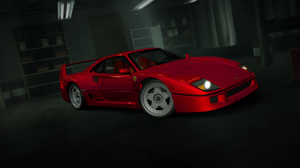 Ferrari F40,mașină,Nevoie de viteza,Need for Speed ​​Mondiale,mașini roșii,Garaj