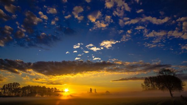 sollys,landskap,solnedgang,hav,natur,speilbilde