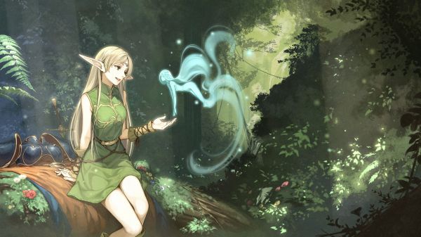 Record of Lodoss War,Deedlit,Bos,animemeisjes,elven