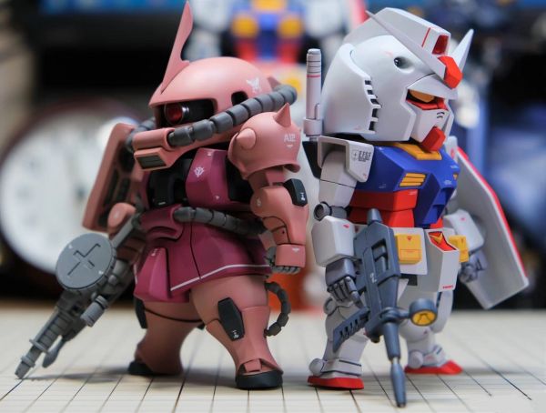 Gundam,Mobile Suit Gundam,RX 78 Gundam,Super Robot Taisen,mobile Suit,Zaku II Char's Custom