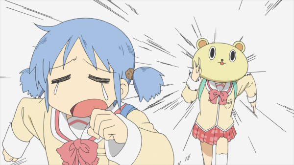 аниме,Аниме девушки,Nichijou,синие волосы