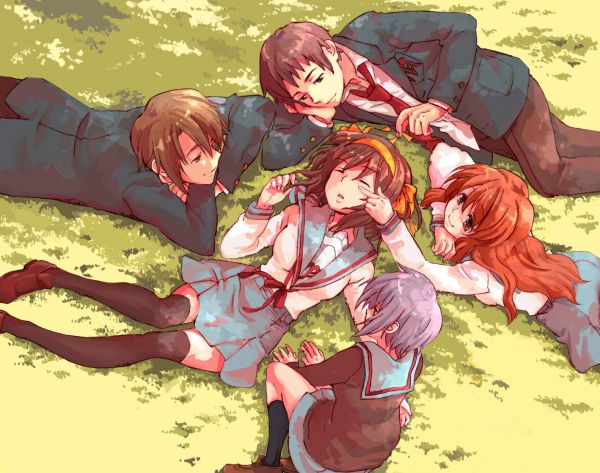 Den Melancholy of Haruhi Suzumiya,Suzumiya Haruhi,Asahina Mikuru,Nagato Yuki,Kyon,Koizumi Itsuki