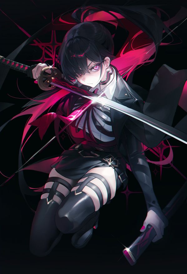 Cerberus Legendary Sword,Filles anime,Anime,illustration,ouvrages d'art,Okazu