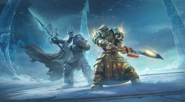 warcraft,Dmitry Prozorov,kreslenie,the lich king,Tirion Fordring,bojovanie