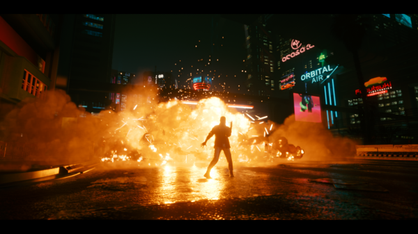 esplosione,cyberpunk 2077,cyberpunk,personaggi dei videogiochi