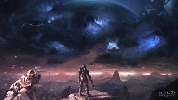 Halo,Video Game Art,video games,spaceship,science fiction,Halo Spartan Assault