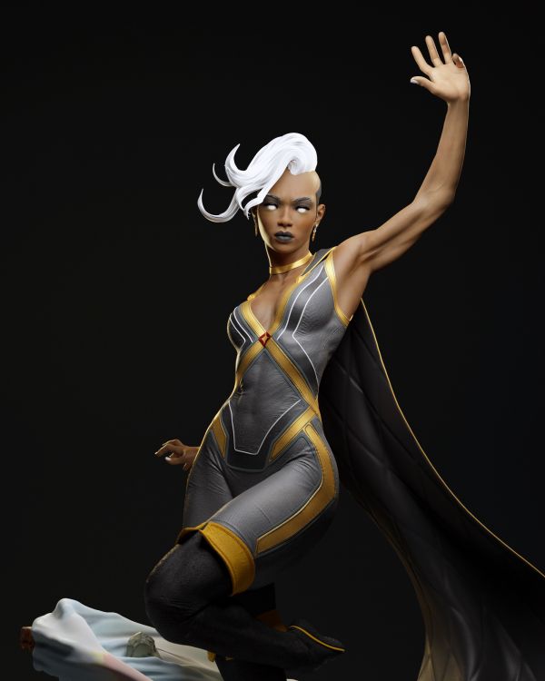 X Men,Storm charakter,ArtStation,umělecká díla,ženy,černé pozadí