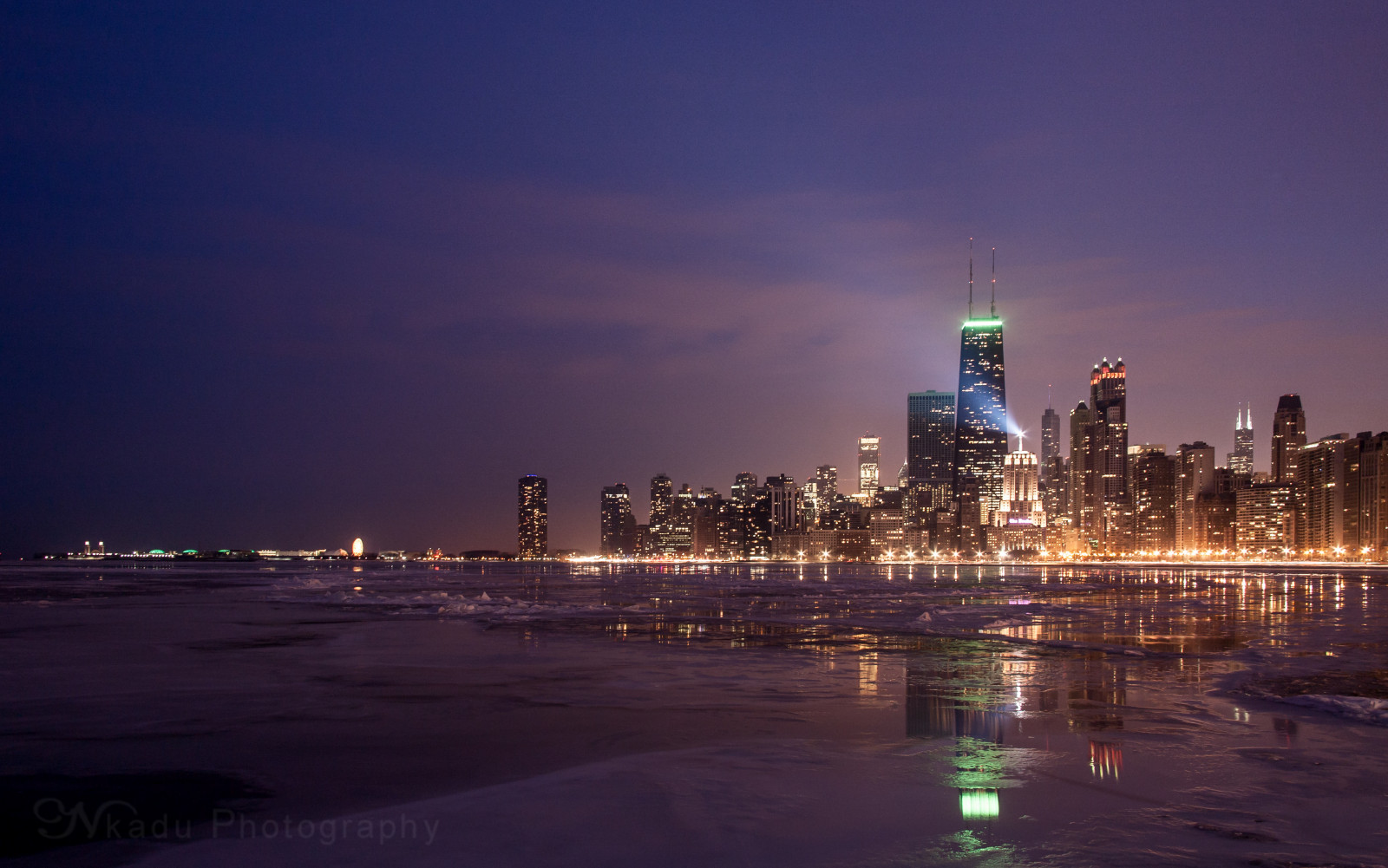 stad, nightphotography, chicago, natt, stadsbild, Läderlappen, Gotham