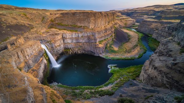 natur,USA,washington,bjerge,vandfald,himmel