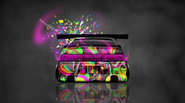 bunt,Illustration,Super Auto,Tony Kokhan,Neon-,Toyota Cresta