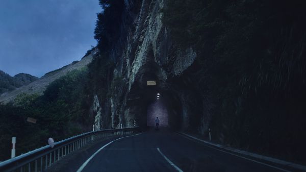 notte,strada,tunnel,infrastruttura,oscurità,immagine dello schermo