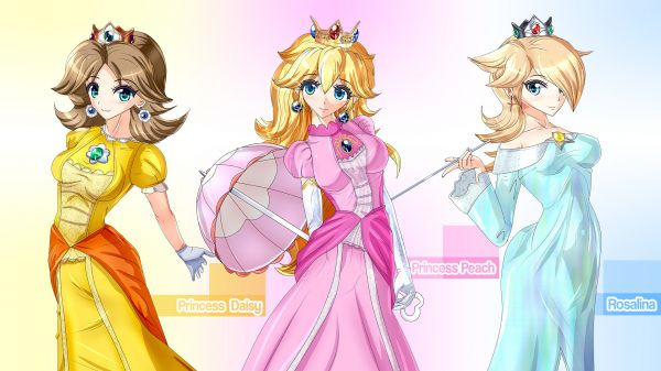 Mario Bros,principessa Rosalina,Princess Daisy,principessa Peach