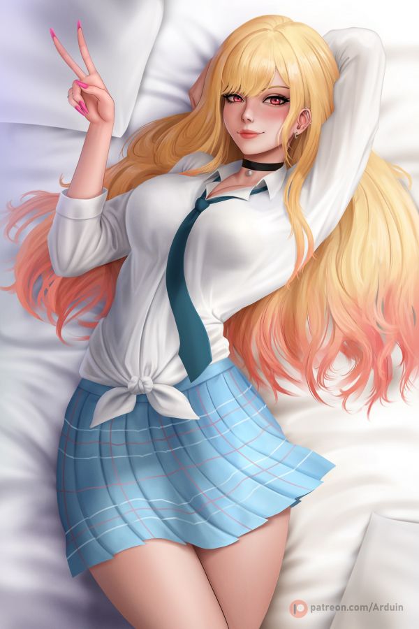 rubia,mujer,Chicas anime,Anime,Kitagawa Marin,Sono Bisque Doll wa Koi wo Suru