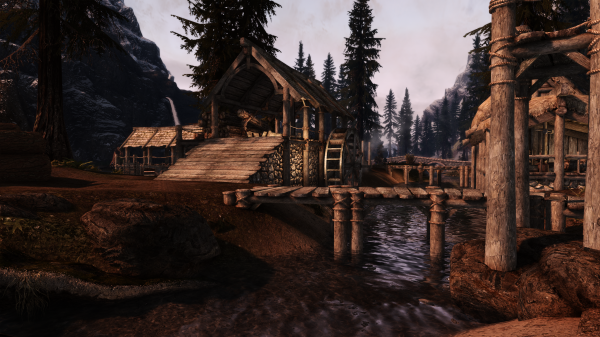 video games,CGI,The Elder Scrolls V Skyrim,riverwood