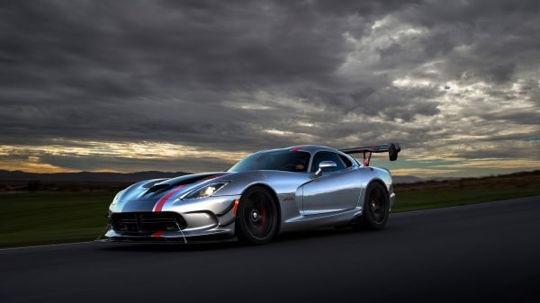 carro,veículo,Carro esportivo,Pôr do sol,Mercedes Benz,Dodge Viper ACR