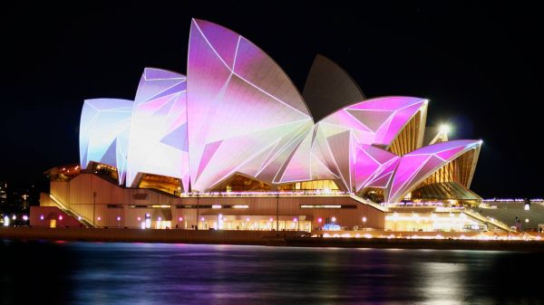 Sydney,Sydney Opera House,2560x1440 px,night