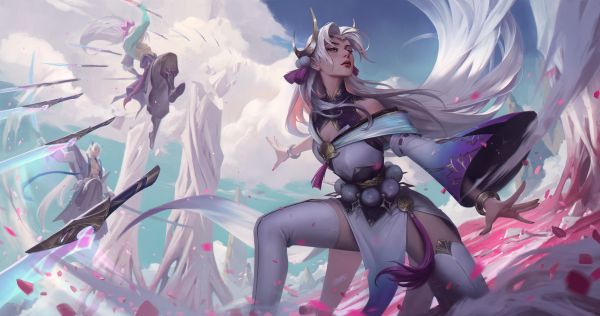 piirustus,naiset,League of Legends,Irelia League of Legends,spirit blossom,Bo Chen