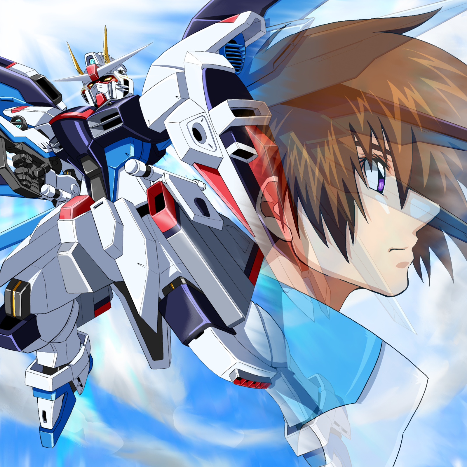 anime, αγόρια anime, Kira Yamato, κοντά μαλλιά, μελαχροινή, Super Robot Taisen, Mobile Suit Gundam SEED, έργα τέχνης, ψηφιακή τέχνη, ανεμιστήρα τέχνη, mechs, Gundam, Freedom Gundam