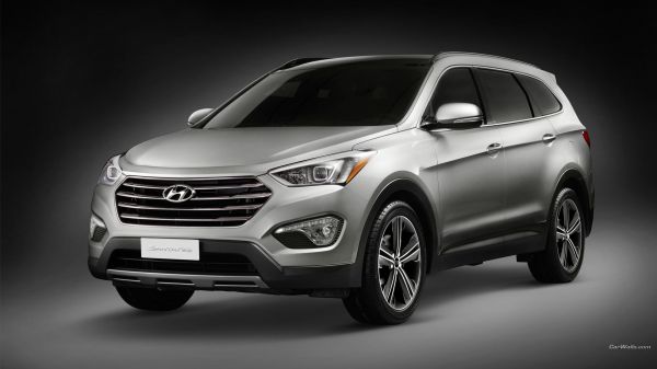 autó,jármű,ezüst autók,Hyundai,Hyundai Santa Fe,kerék