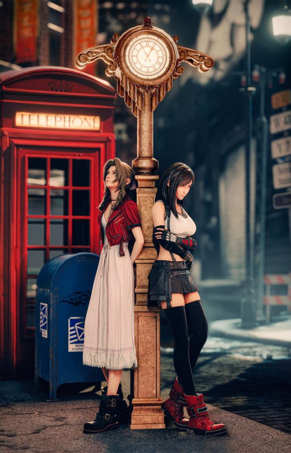 Sreliata,Tifa Lockhart,mulheres,morena,Fantasia final,Aerith Gainsborough