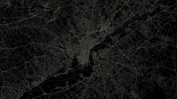 vista aerea,Philadelphia,Stati Uniti d'America,città,carta geografica,strada