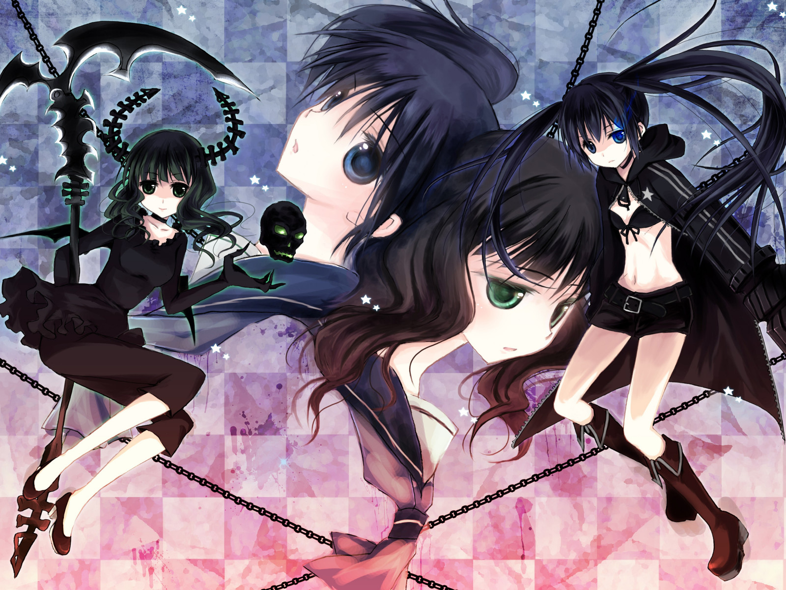 illustrazione, anime, anime girls, Black Rock Shooter, Forza Black Rock Shooter, dead master, mangaka