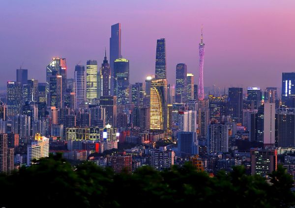 noche,ciudad,Paisaje urbano,China,horizonte,rascacielos