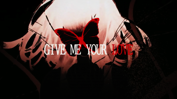 red,creepy,text,music video,butterfly