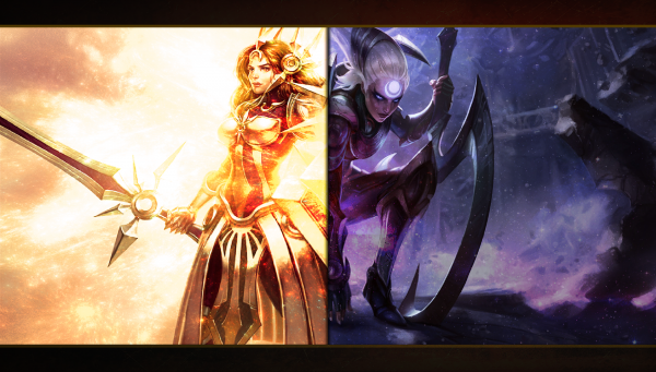 videogiochi,League of Legends,Leona League of Legends,collage,Diana,immagine dello schermo