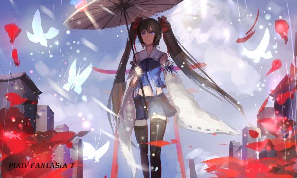 ilustrace,anime,Pixiv Fantasia T,Snímek obrazovky,počítač tapeta