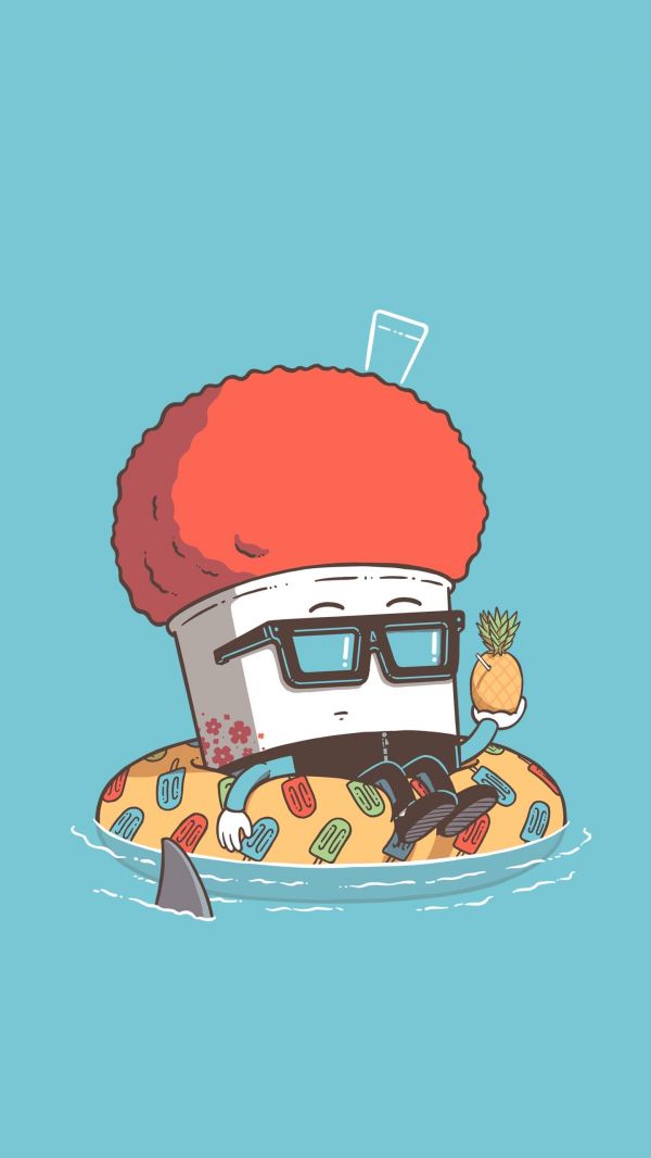 pineapple,vertical,simple background,shark,glasses