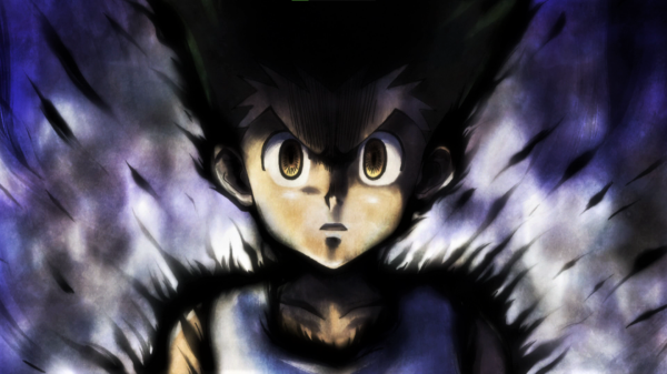 Hunter x Hunter,Gon Freecss,vred,skitser,Lilla baggrund,rynke panden