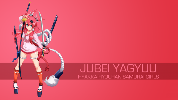 ilustración, Anime, Chicas anime, Hyakka Ryouran Samurai Chicas, Yagyuu Juubei, mano