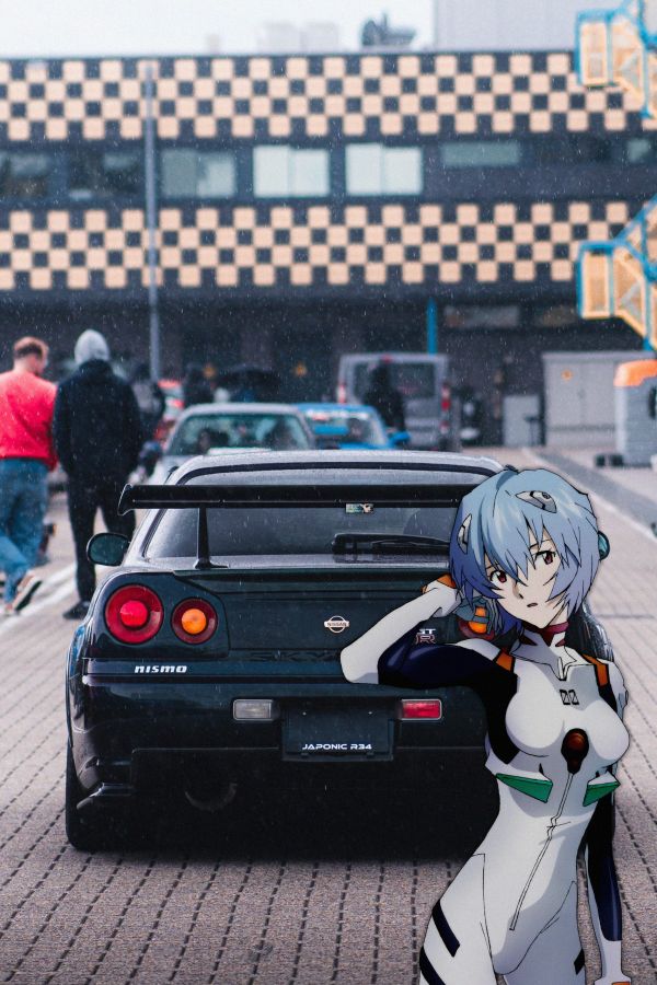 รถยนต์ญี่ปุ่น,Nissan Skyline R34,สาวอะนิเมะ,Ayanami Rei